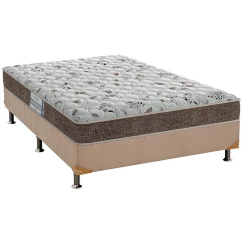 Cama Box Casal: Colchão Espuma Probel D45 Advanced + Base CRC Suede Clean(138x188)