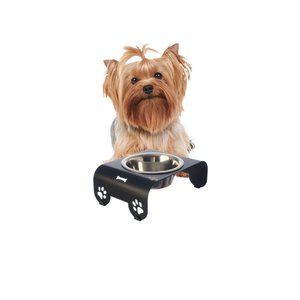 Comedouro Elevado Individual Cão Porte P Preto