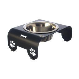 Comedouro Elevado Individual Cão Porte P Preto - 2