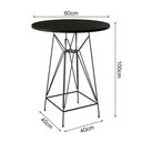 Ver imagem 2 de Jogo Mesa Bistrô Eames Preta 60Cm 3 Banquetas Preta Base Ferro Preto - Cor: Preto