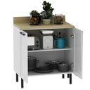 Ver imagem 6 de Balcão com Tampo 80 Cm 2 Portas Mdf Branco Tecno Mobili
