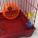 Ver imagem 7 de Gaiola Hamster 3 Andares Colorida com Casa Tubos e Rodinha - Vermelha