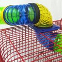 Ver mais imagens de Gaiola Hamster 3 Andares Colorida com Casa Tubos e Rodinha - Vermelha