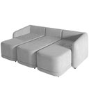 Ver imagem 3 de Sofá Cama para Sala de Estar 3 Lugares 276cm Montserrat K01 Veludo Cinza - Lyam Decor