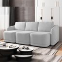 Ver imagem 7 de Sofá Cama para Sala de Estar 3 Lugares 276cm Montserrat K01 Veludo Cinza - Lyam Decor