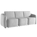 Ver imagem 1 de Sofá Cama para Sala de Estar 3 Lugares 276cm Montserrat K01 Veludo Cinza - Lyam Decor