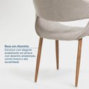 Ver imagem 6 de Kit 6 Cadeiras Metálicas Estofadas Maran CabeCasa MadeiraOriginals Cinza Prata/Carvalho