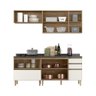 Armário De Cozinha Modulado 4 Peças Vidro Reflecta Carvalho Off White Cetim Lírio Shop JM - 3