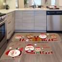Ver imagem 2 de Kit de 3 Tapetes para Cozinha Natalinos Noel e Duende Antiderrapante