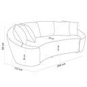 Ver imagem 5 de Sofá 3 Lugares Orgânico Sala de Estar Living 250cm Adam T03 Veludo Bege - Lyam Decor