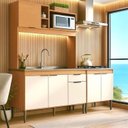 Ver imagem 5 de Cozinha Compacta 123cm com Balcão Cooktop Elegance