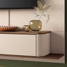 Painel para Tv 70 Pol Bancada Suspensa Orgânica Cheri B01 Off White Castanho - Lyam Decor - 3