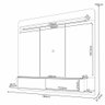Painel para Tv 70 Pol Bancada Suspensa Orgânica Cheri B01 Off White Castanho - Lyam Decor - 6