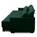 Ver imagem 6 de Sofá Cama Retrátil e Reclinável 2,50m com Molas Carol Veludo Verde Adonai Estofados