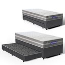 Ver imagem 1 de Cama Box com Colchão Gazin de Molas Ensacadas One Face Air Up + Auxiliar de Espuma Solteiro 88cm