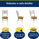 Ver imagem 3 de Combo 3 Cadeiras de Cozinha Redonda com Reforço Cromada Assento Grosso Cor Caramelo