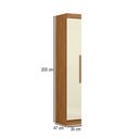 Ver imagem 4 de Guarda-roupa Modulado Cecília 1 Porta Cinamomo/off White - Pnr Móveis