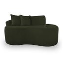 Ver imagem 4 de Sofá Feijão de Canto Curvado Elegante 2 Lugares Bouclé:bouclé Verde Musgo