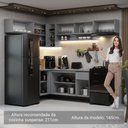 Ver imagem 5 de Armário de Cozinha Completa de Canto Suspenso 405cm Nice Madesa 03 Cinza