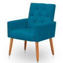 Ver imagem 1 de Poltrona para Sala Reforçada Confortável Íris Suede turquesa ADS DECOR Poltrona Cadeira Sala Quarto
