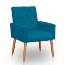 Ver imagem 5 de Poltrona para Sala Reforçada Confortável Íris Suede turquesa ADS DECOR Poltrona Cadeira Sala Quarto