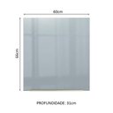 Ver imagem 3 de Armário Aéreo Madesa Lux 60 cm 1 Porta Branco/Cinza