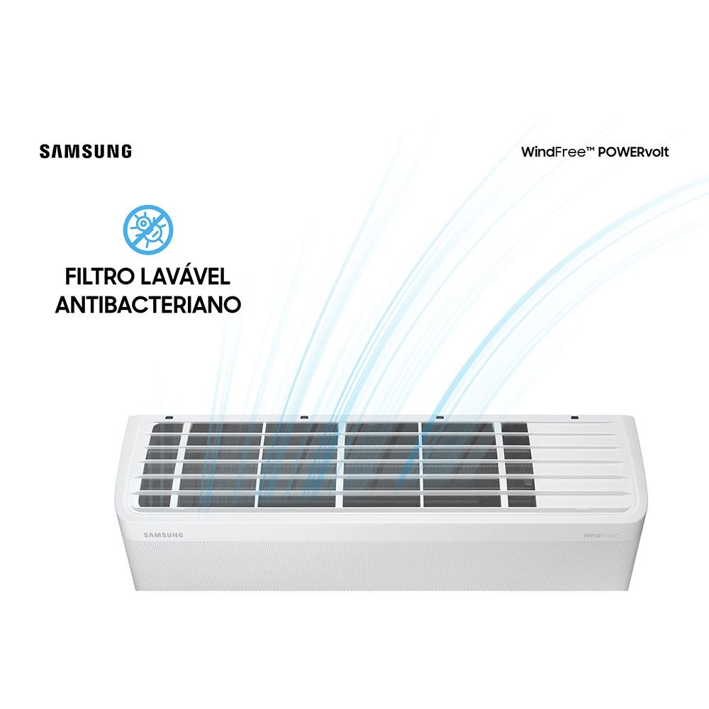 Ar Condicionado Split Inverter Samsung WindFree PowerVolt Frio 9000 BTUs Bivolt AR09BVFAVWKXAZ - 8