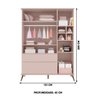 Quarto Completo com Cômoda Guarda Roupa e Berço Rose Garry Shop Jm Baby - 3