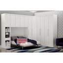 Ver imagem 4 de Quarto Casal Modulado Rizon 6 Peças (1 Armário Ponte + 1 Closet + 3 Guarda Roupas + 1 Complemento