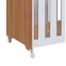 Berço com Colchão Rodinhas Altura Regulável 64 X 133 Cm Marrom Branco Manny Shop Jm - 5