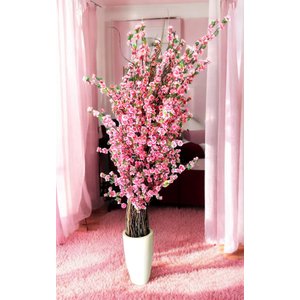 Árvore Artificial Flores de Cerejeiras 2 Metros Cor Rosa
