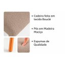 Ver imagem 3 de Cadeira de Jantar Moderna e Minimalista Maya Bouclé