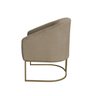 Poltrona Decorativa Luana Base Ferro Dourada Suede - Twdecora - 5