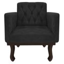 Ver mais imagens de Kit Diva Recamier Juliana 185cm Lado Direito e 01 Poltrona Classic Linho Cinza Escuro - Amarena