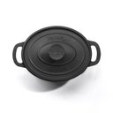 Ver imagem 2 de Caçarola Oval Estilo Preta Ferro Panela Mineira 26x20cm 3,5l