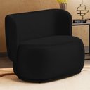 Ver imagem 2 de Namoradeira Decorativa Orgânica Molly 02 Lugares Veludo Preto - Abmaza