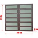 Ver imagem 3 de Basculante Alumínio 2 SEÇÕES120 X 240 Elite V.Boreal Marrom Corten Brimak