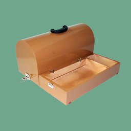 Baú de Madeira para Máquina Doméstica-cor Mel - 3