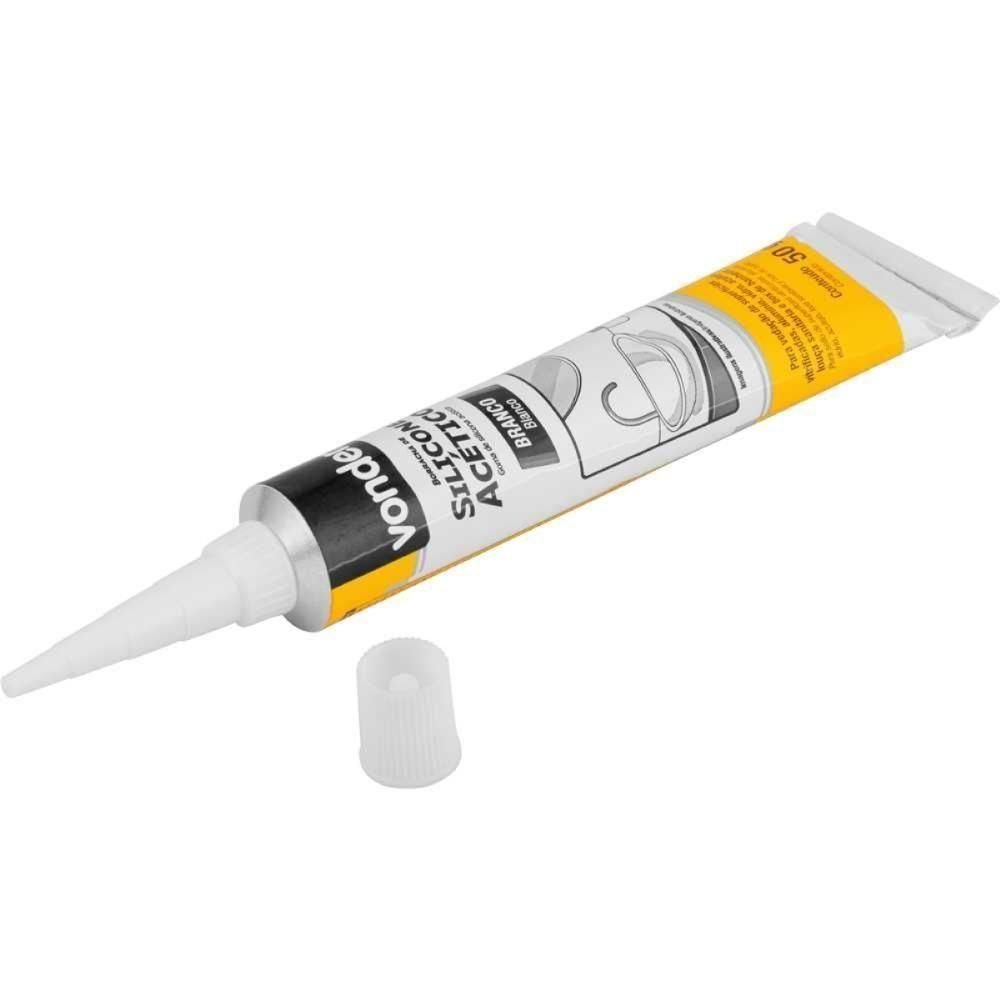 Borracha Silicone Branco 50g Acético Blister Vonder - 3