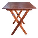 Ver imagem 1 de Mesa Dobrável 70x70 Cm em Madeira Maciça - Imbuia
