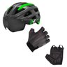 Capacete Ciclismo High One Casco + Luva Bike Damatta Eco - Verde - G - 1