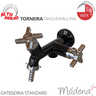 Torneira para Tanque e Máquina Modelo de Parede Linha Módena Abs Cor Preto e Cromado Durín - 2