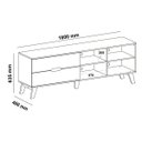 Ver imagem 2 de Rack Verona Aparador Bancada para Tv 75 Cedro / Off White