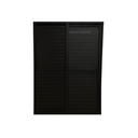 Ver imagem 1 de Porta Balcão 3 Folhas Aluminio Preto com Fechadura 2,10x1,50 Linha 25