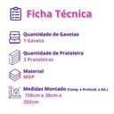 Ver imagem 2 de Armário de Cozinha Âmbar 8 Portas 1 Gaveta Mobilihouse Cinamomo/cinza Acetinado