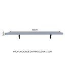 Ver imagem 3 de Kit 2 Prateleiras Suspensas para Cozinha Madesa 80 Cm com Mão Francesa - Cinza