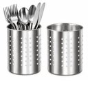 Ver imagem 1 de Kit 2 Escorredores de Talheres Inox Perfurado Porta Talheres Cozinha