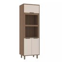 Ver imagem 1 de Torre Cozinha C/ 2 Nichos Microondas e Forno 70 - Módulo Cozinha Aspen - Luciane 0417:vanilla / Beig
