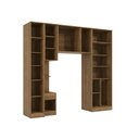 Ver imagem 4 de Quarto Modular Kappesberg Adapt Nogueira/azul Profundo 4 Peças 247cm