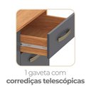Ver imagem 5 de Cozinha Emilly 220cm 6 Portas 1 Gaveta Cinamomo/Grafite